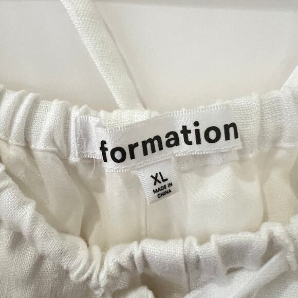 Reformation Womens Jaida Linen Two Piece Set White Size XL NWT - Picture 3 of 6